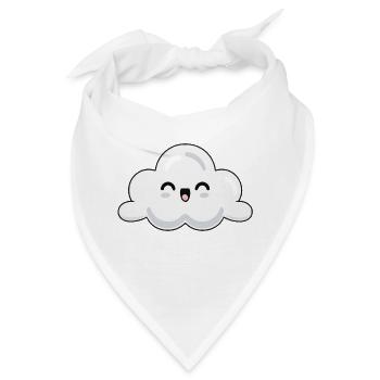 Süße Wolke mit Gesicht Süße Wolke Vektor - Bandana - Weiß - Vorne