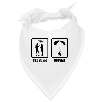 Problem Solved Paragliding Parachute Paraglider Sk - Bandana - Weiß - Vorne