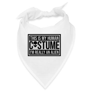 human costume alien Zitat - Bandana - Weiß - Vorne