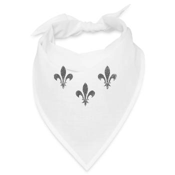 Lilien - 3 / Fleur de Lys - Bandana - Weiß - Vorne