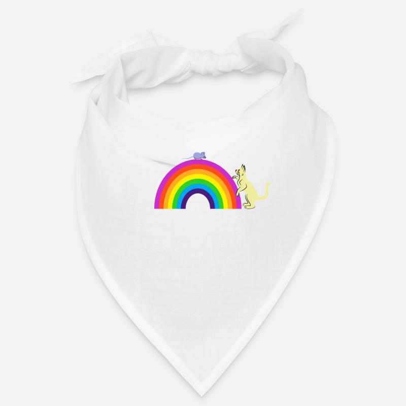 Kidcore Katze und Maus Regenbogen Geschenk Idee Bandana