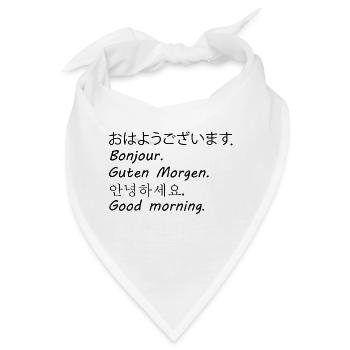 Guten Morgen - Bandana - Weiß - Vorne