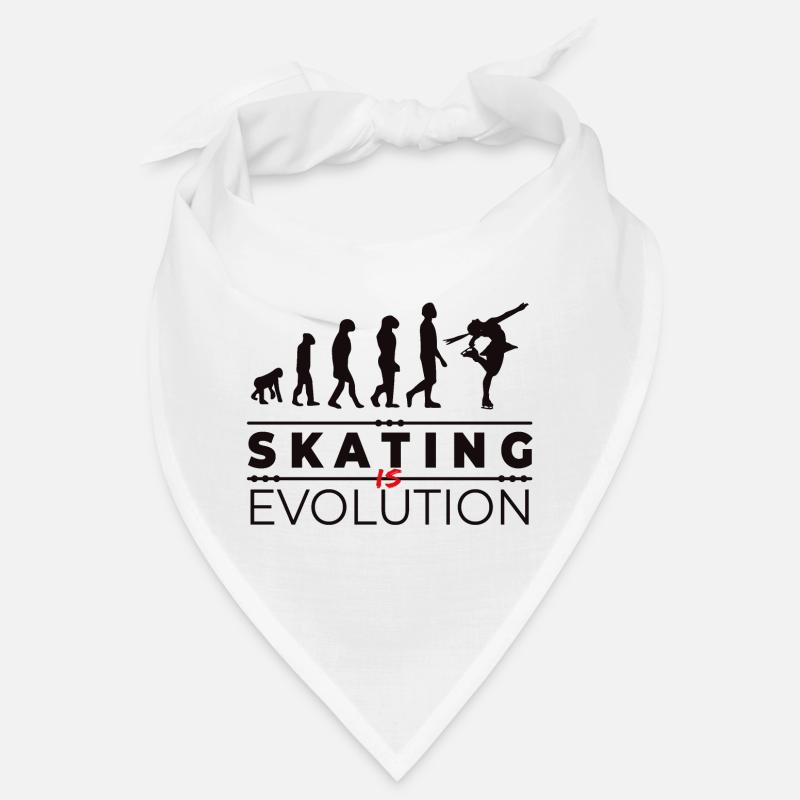 Skating is evolution - Message Humor Parody - Bandana - white