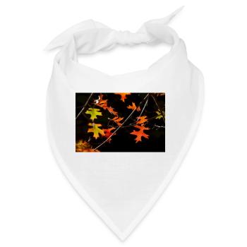 Buntes Ahornlaub - Bandana - Weiß - Vorne