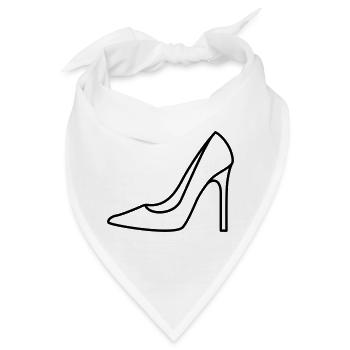 High Heel Icon Schuh Frauen Damen Kontur anpassbar - Bandana - Weiß - Vorne