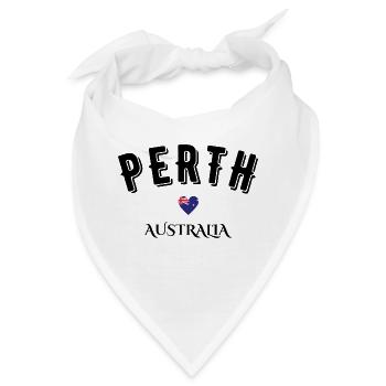 Perth Australien - Bandana - Weiß - Vorne