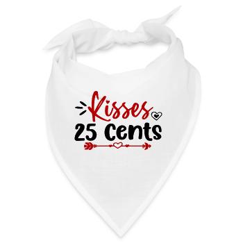 Kisses 25 Cents - Bandana - Weiß - Vorne