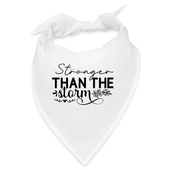 Stronger than the Storm - Bandana - Weiß - Vorne