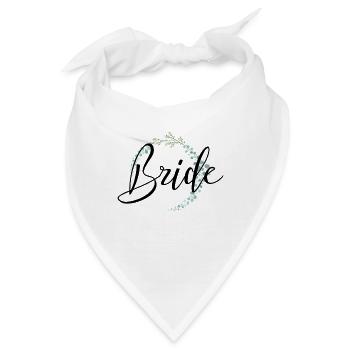 Bride Schriftzug mit schöner Umrandung - Bandana - Weiß - Vorne