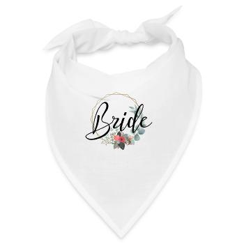 Bride Schriftzug mit schöner Umrandung - Bandana - Weiß - Vorne