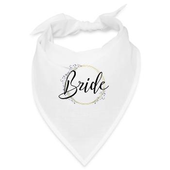 Bride Schriftzug mit schöner Umrandung - Bandana - Weiß - Vorne