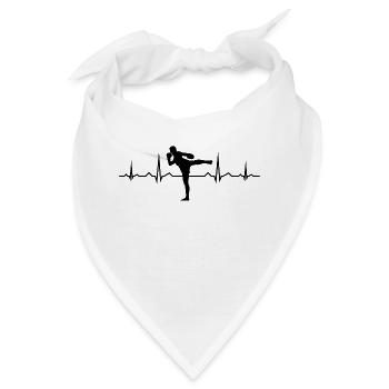 Damen Thaibox Thaiboxer Muay Thai Thaiboxen - Bandana - Weiß - Vorne