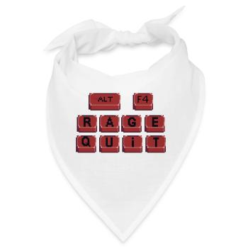 Rage quit - Bandana - Weiß - Vorne