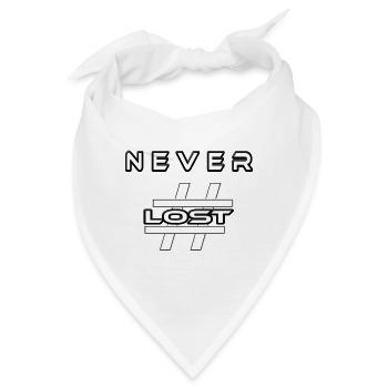Winner  Lost Never Hashtag Sportler Erfolg - Bandana - Weiß - Vorne
