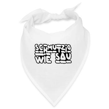 Schmutzig - Bandana - Weiß - Vorne