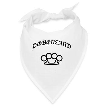 Doberland Schwarz - Bandana - Weiß - Vorne