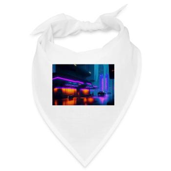 AI-Art Future Picture - Bandana - Weiß - Vorne