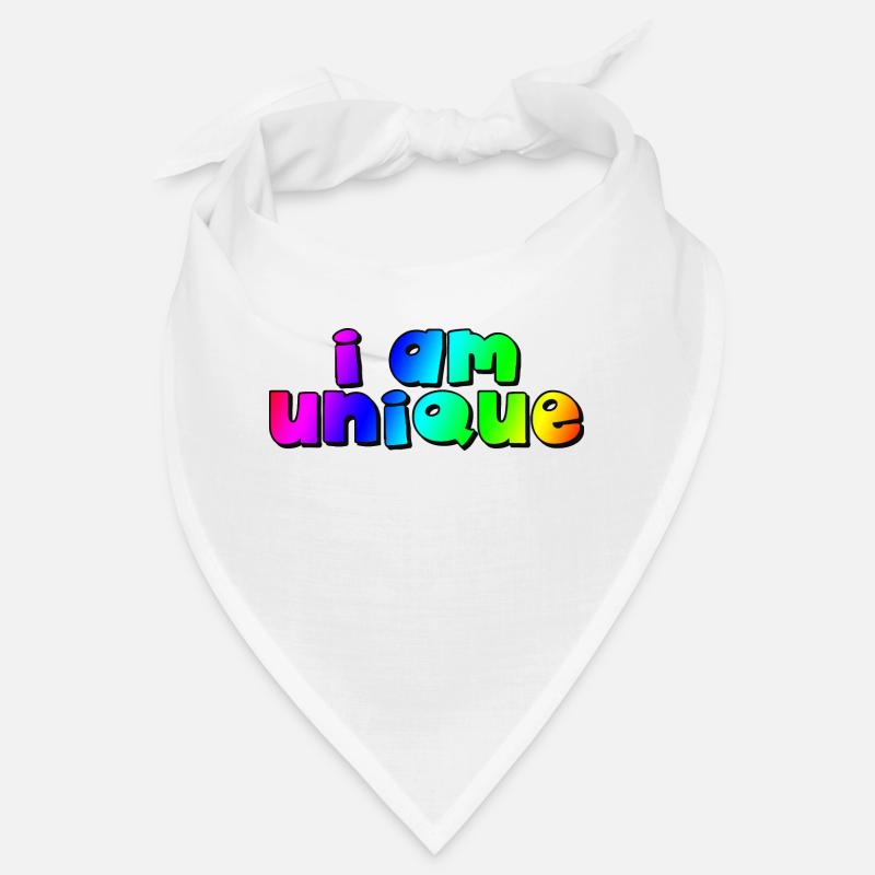 I AM UNIQUE Ich bin einzigartig / rainbow Bandana