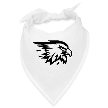 Adlerkopf mit Flügel im Profil - Bandana - Weiß - Vorne