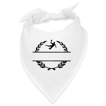 Handballer-Monogramm im Lorbeerkranz - Bandana - Weiß - Vorne