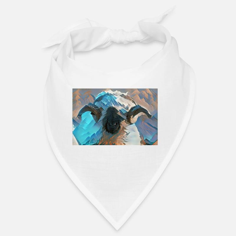Walliser Schwarznasen Bock - Bandana - Weiß