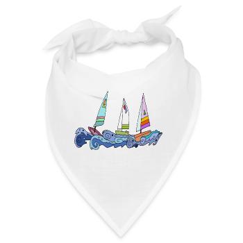 Segelboot - Bandana - Weiß - Vorne