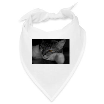 Die Katze mit dem schrecklichen Blick - Bandana - Weiß - Vorne