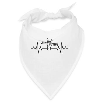 Schlagzeug, Trommel, Musik, Instrument - Bandana - Weiß - Vorne