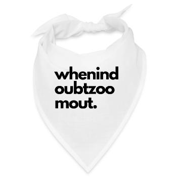 When in doubt zoom out - Bandana - Weiß - Vorne