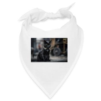 Cat Black 9 - Bandana - Weiß - Vorne