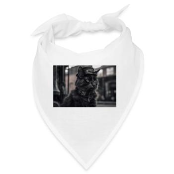Cat Black3 - Bandana - Weiß - Vorne