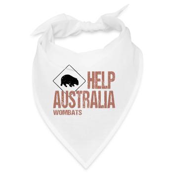 HELP AUSTRALIA WOMBATS - Bandana - Weiß - Vorne