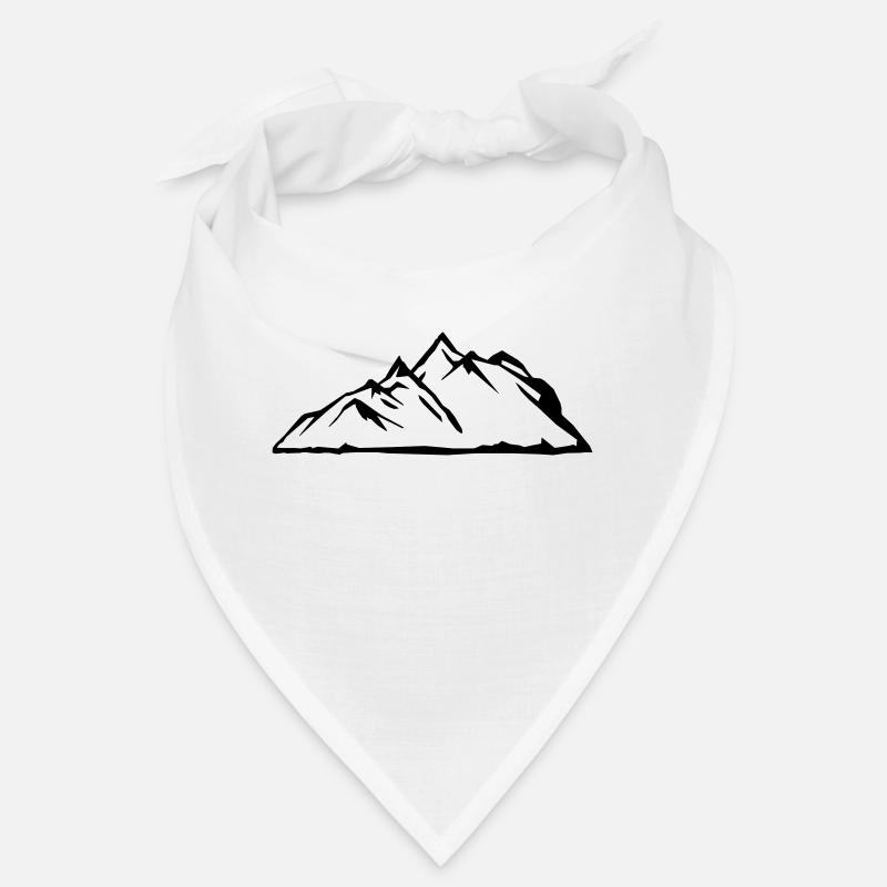 berge - Bandana - Weiß