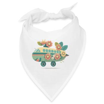 Gutelaune Flieger 1 - Bandana - Weiß - Vorne