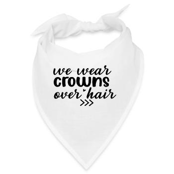 We wear Crowns over Hair - Bandana - Weiß - Vorne