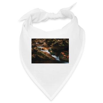 Herbstfarben in den Blättern des Flusses - Bandana - Weiß - Vorne