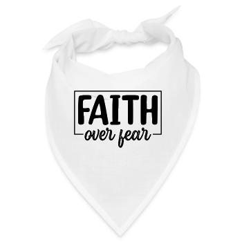 Faith over Fear - Bandana - Weiß - Vorne