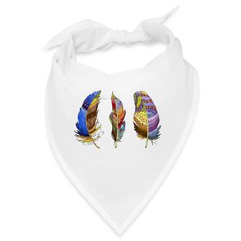 Feder - Bandana - Weiß - Vorne