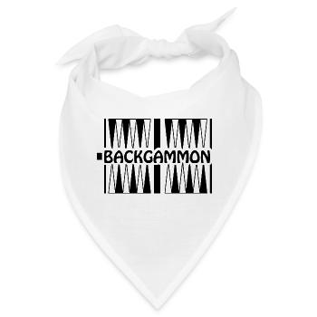 boardgame chess backgammon game night - Bandana - Weiß - Vorne