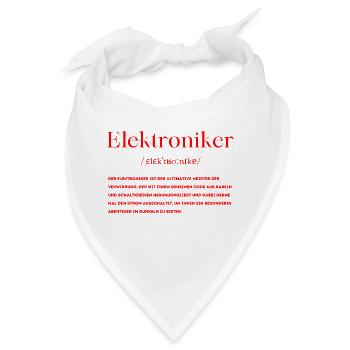 Elektroniker Definition - Bandana - Weiß - Vorne