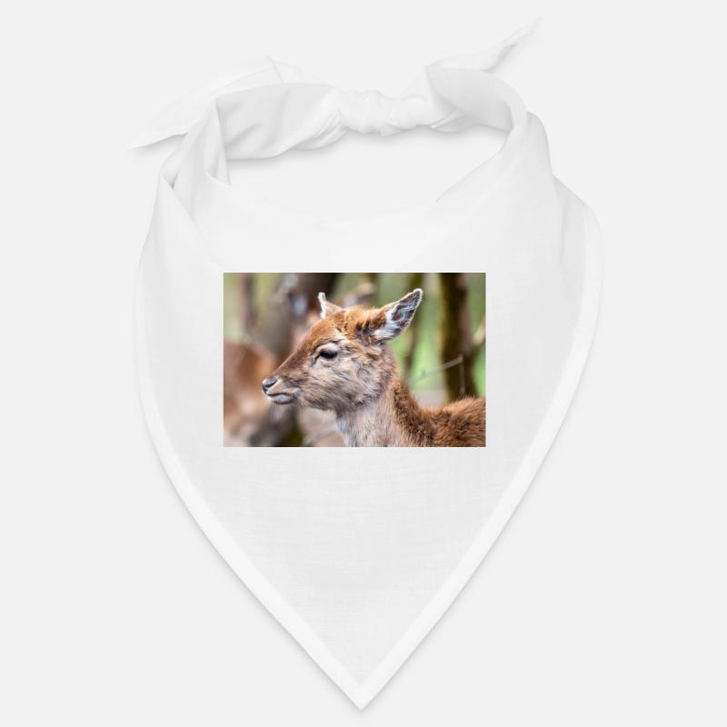 Damhirsch Damwild Dama - Bandana - Weiß