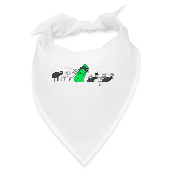 Schwarzes Schaf auf der Hecke - Bandana - Weiß - Vorne