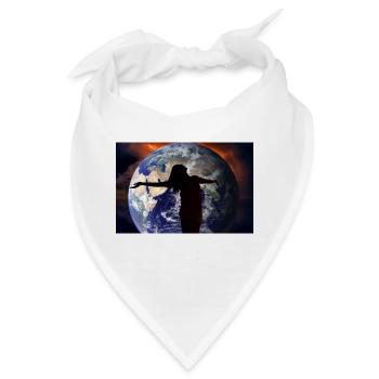 Schatten über der Welt. - Bandana - Weiß - Vorne