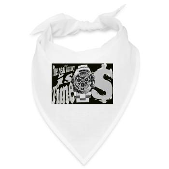 Der wahre Luxus ist die Zeit - Bandana - Weiß - Vorne
