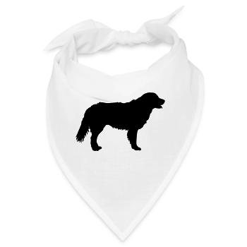 golden retriever schattenriss 1 - Bandana - Weiß - Vorne