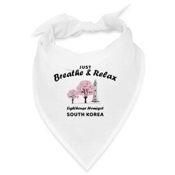 Südkorea, Relax, Leuchtturm Halbinsel Homigot - Bandana - Weiß - Vorne