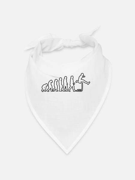 Hürdenlauf Geschenk Hürdenläufer Leichtathletik - Bandana - Weiß - Vorne