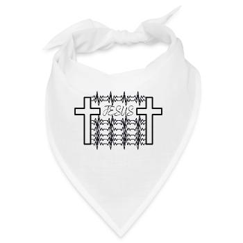 Jesus beat - Bandana - Weiß - Vorne