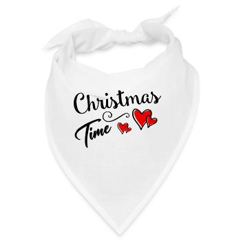 Christmas time - Bandana - Weiß - Vorne