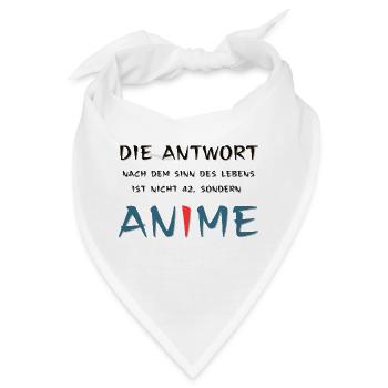 Sinn des Lebens, Anime - Bandana - Weiß - Vorne
